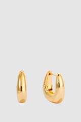 Front product shot of the Oroton Raelyn Hoops in Gold and Brass for Women .