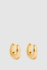 Front product shot of the Oroton Raelyn Hoops in Gold and Brass for Women .