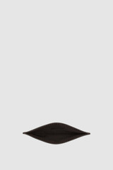 Internal product shot of the Oroton Ethan Pebble Credit Card Sleeve in Bitter Chocolate and Pebble Leather for Men .