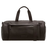 Front product shot of the Oroton Ethan Pebble Weekender in Bitter Chocolate and Pebble Leather for Men .
