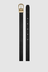 Internal product shot of the Oroton Inez Reversible Belt in Black/Cognac and Premium saffiano leather for Women .