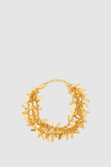 Front product shot of the Oroton Vera Bracelet in Worn Gold and 100% Metal for Women .