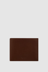 Front product shot of the Oroton Jessie 12 Credit Card Wallet in Chocolate and Veg Tanned Leather for Men .