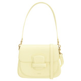 Front product shot of the Oroton Carter Small Day Bag in Lemon Butter and Smooth leather for Women