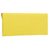 Back product shot of the Oroton Louisa Clutch in Sunshine and Italian embossed leather for Women