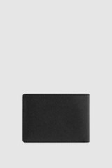 Back product shot of the Oroton Porter Saffiano Mini Wallet in Black and Saffiano Leather for Men .