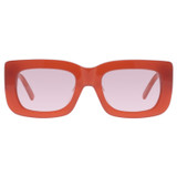 Front product shot of the Oroton Alice Sunglasses in Rust and Acetate for Women