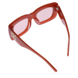 Front product shot of the Oroton Alice Sunglasses in Rust and Acetate for Women