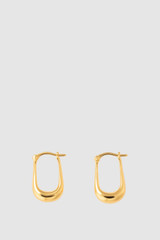 Front product shot of the Oroton Kora Mini Hoops in 18K Gold and Sustainably sourced 925 Sterling Silver for Women .