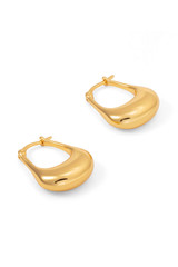 Front product shot of the Oroton Kora Hoops in 18K Gold and Sustainably sourced 925 Sterling Silver for Women