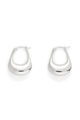 Front product shot of the Oroton Kora Hoops in Silver and Sustainably sourced 925 Sterling Silver for Women .