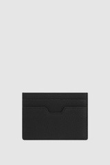 Back product shot of the Oroton Porter Pebble Credit Card Sleeve in Black and Pebble Leather for Men .
