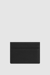 Front product shot of the Oroton Porter Pebble Credit Card Sleeve in Black and Pebble Leather for Men .