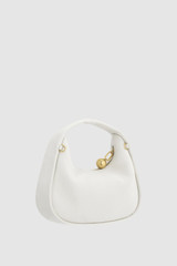 Back product shot of the Oroton Clara Mini Bag in Paper White and Pebble leather for Women .