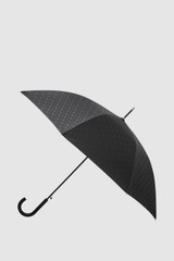 Front product shot of the Oroton Parker Large Umbrella in Black/Black and Printed Polyester for Women .
