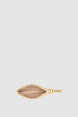 Internal product shot of the Oroton Eve Small Pouch in Gold and Pebble leather for Women .