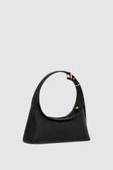 Back product shot of the Oroton Cinder Mini Baguette in Black and Smooth leather for Women .