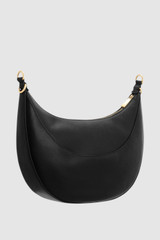 Back product shot of the Oroton Florence Medium Hobo in Black and Smooth leather material for Women .