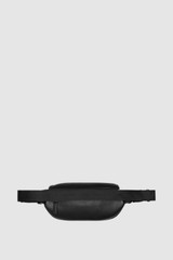 Back product shot of the Oroton Ethan Pebble Belt Bag in Black and Pebble Leather for Men .