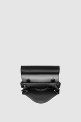Internal product shot of the Oroton Margot Phone Crossbody in Black and Premium pebble leather for Women .