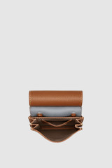 Internal product shot of the Oroton Margot Phone Crossbody in Whiskey and Premium pebble leather for Women .
