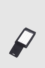 Front product shot of the Oroton Porter Saffiano Luggage Air Tag in Dark Navy and Saffiano Leather for Men .