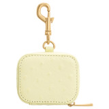 Back product shot of the Oroton Fife Texture Zip Case in Lemon Butter and Textured leather for Women