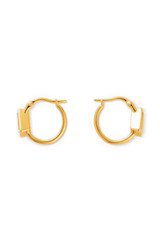 Front product shot of the Oroton Calypso Hoop in 18K Gold and Sustainably sourced 925 Sterling Silver for Women