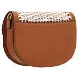 Back product shot of the Oroton Dahlia Collectable Saddle Bag in Amber and Smooth leather for Women