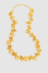 Front product shot of the Oroton Lucia Necklace in Worn Gold and Brass for Women .