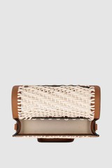Internal product shot of the Oroton Dahlia Collectable Mini Day Bag in Amber and Smooth leather for Women .