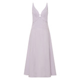 Front product shot of the Oroton Poplin Sundress in Lilac and 100% cotton for Women