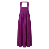 Front product shot of the Oroton Strappy Sundress in Magenta and 100% silk for Women