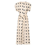 Front product shot of the Oroton Large Spot Print Dress in Soft Peach and 100% Silk for Women