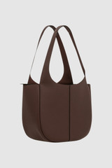 Back product shot of the Oroton Emilia Tote in Bear Brown and Premium pebble leather for Women .