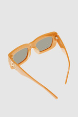 Front product shot of the Oroton Alice Sunglasses in Clay and Acetate for Women .