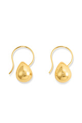 Front product shot of the Oroton Bonnie Tear Drop Bead Earrings in Gold and 100% Recycled Sterling Silver for Women