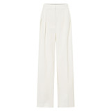 Front product shot of the Oroton Slouch Pant in Milk and 53% polyester, 42% virgin wool, 5% elastane for Women