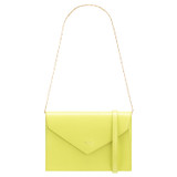 Front product shot of the Oroton Mia Texture Clutch in Sicily Yellow and Textured leather for Women