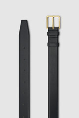 Front product shot of the Oroton Florence 35MM Belt in Black and Smooth leather for Women .
