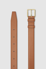 Front product shot of the Oroton Florence 35MM Belt in Cognac and Premium smooth leather for Women .