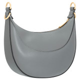 Back product shot of the Oroton Florence Small Shoulder Bag in Grey Flannel and Smooth leather for Women .