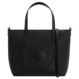 Front product shot of the Oroton Polly Small Tote in Black and Pebble Leather for Women . IP:1