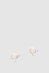 Front product shot of the  Leah Stud Earrings in Silver and Stainless Steel for Women .