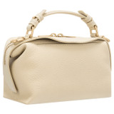 Back product shot of the Oroton Mica Mini Bowler

 in Cashew and Pebble leather for Women