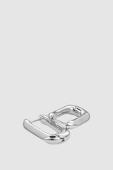 Front product shot of the Oroton Lacey Medium Hoops in Silver and Premium brass material for Women .
