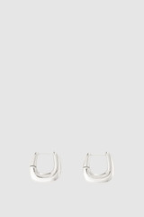 Front product shot of the Oroton Raelyn Hoops in Silver and Brass for Women .