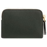 Back product shot of the Oroton Lilly Small Zip Pouch in Fern and Pebble leather for Women