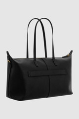 Back product shot of the Oroton Lilly Weekender Tote in Black and Pebble leather for Women .