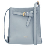 Front product shot of the Oroton Margot Tiny Bucket Bag in Dusk Blue and Pebble leather for Women